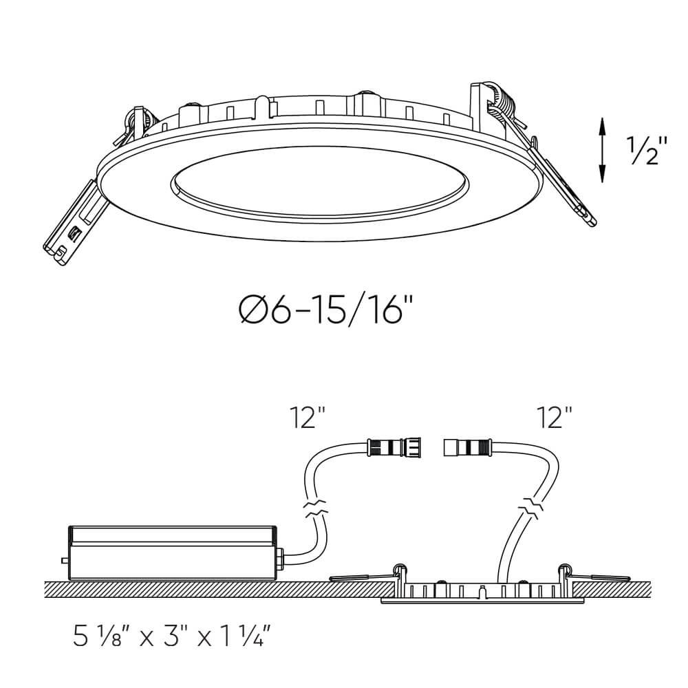 6 Inch Round LED Recessed Panel Light