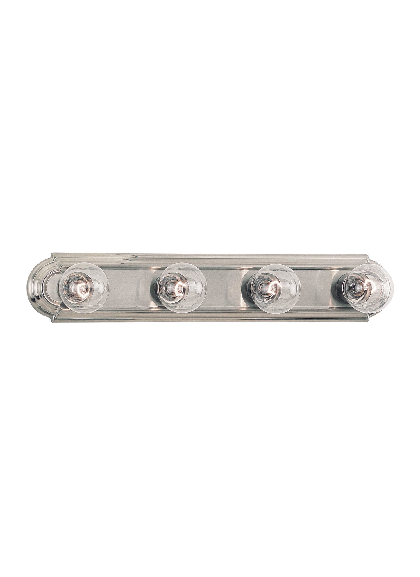 De-Lovely traditional 4-light indoor dimmable bath vanity wall sconce in brushed nickel silver finish