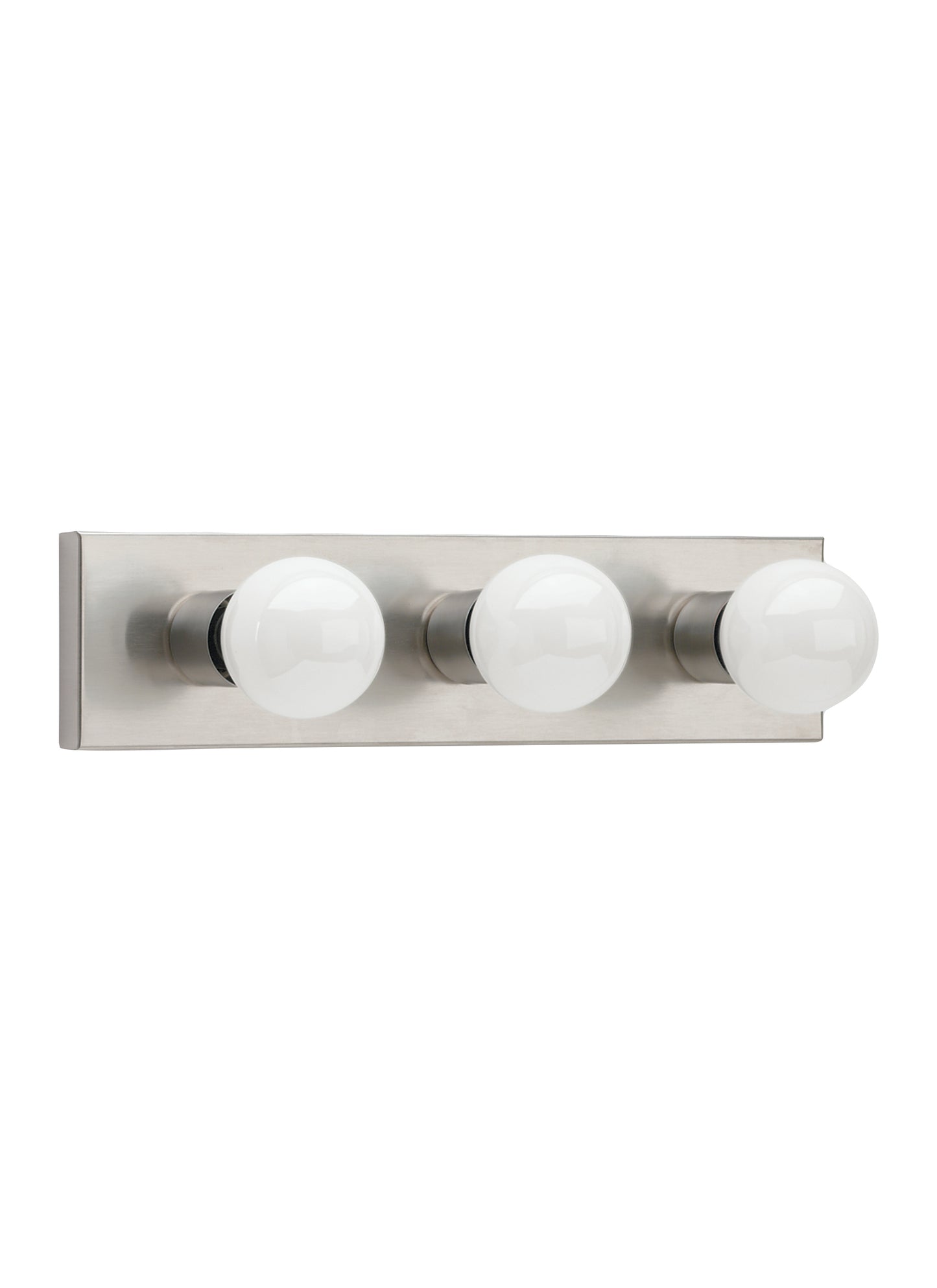 Center Stage traditional 3-light indoor dimmable bath vanity wall sconce in brushed stainless silver finish