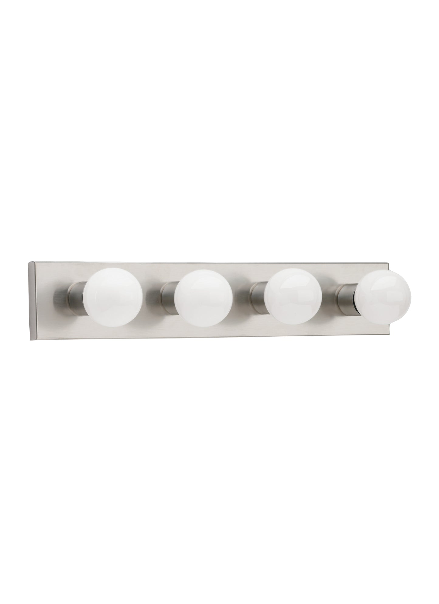 Center Stage traditional 4-light indoor dimmable bath vanity wall sconce in brushed stainless silver finish