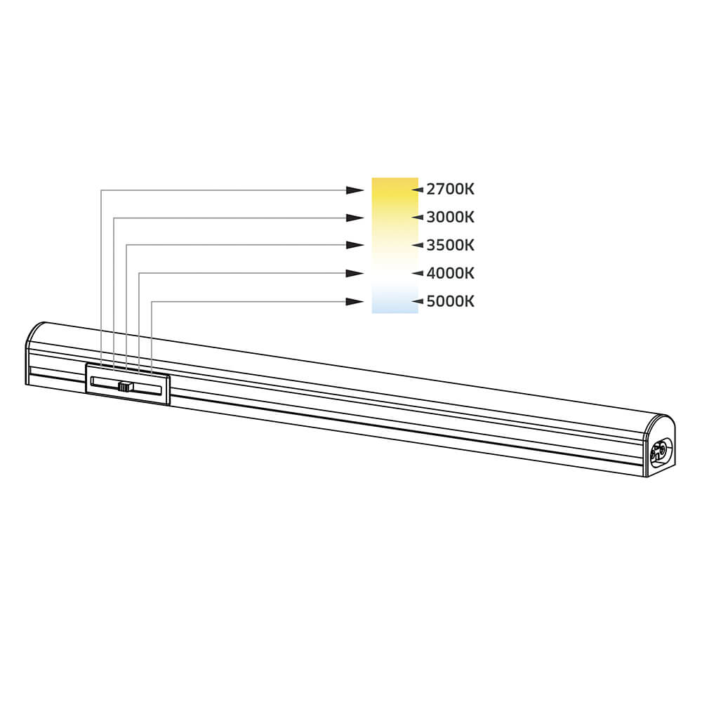 24 Inch CCT PowerLED Linear Under Cabinet Light