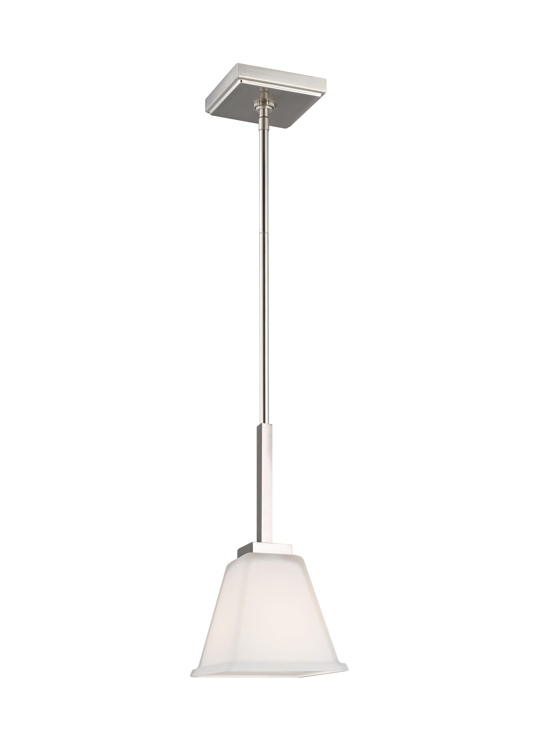 Ellis Harper classic 1-light indoor dimmable ceiling hanging single pendant light in brushed nickel silver finish with etc...