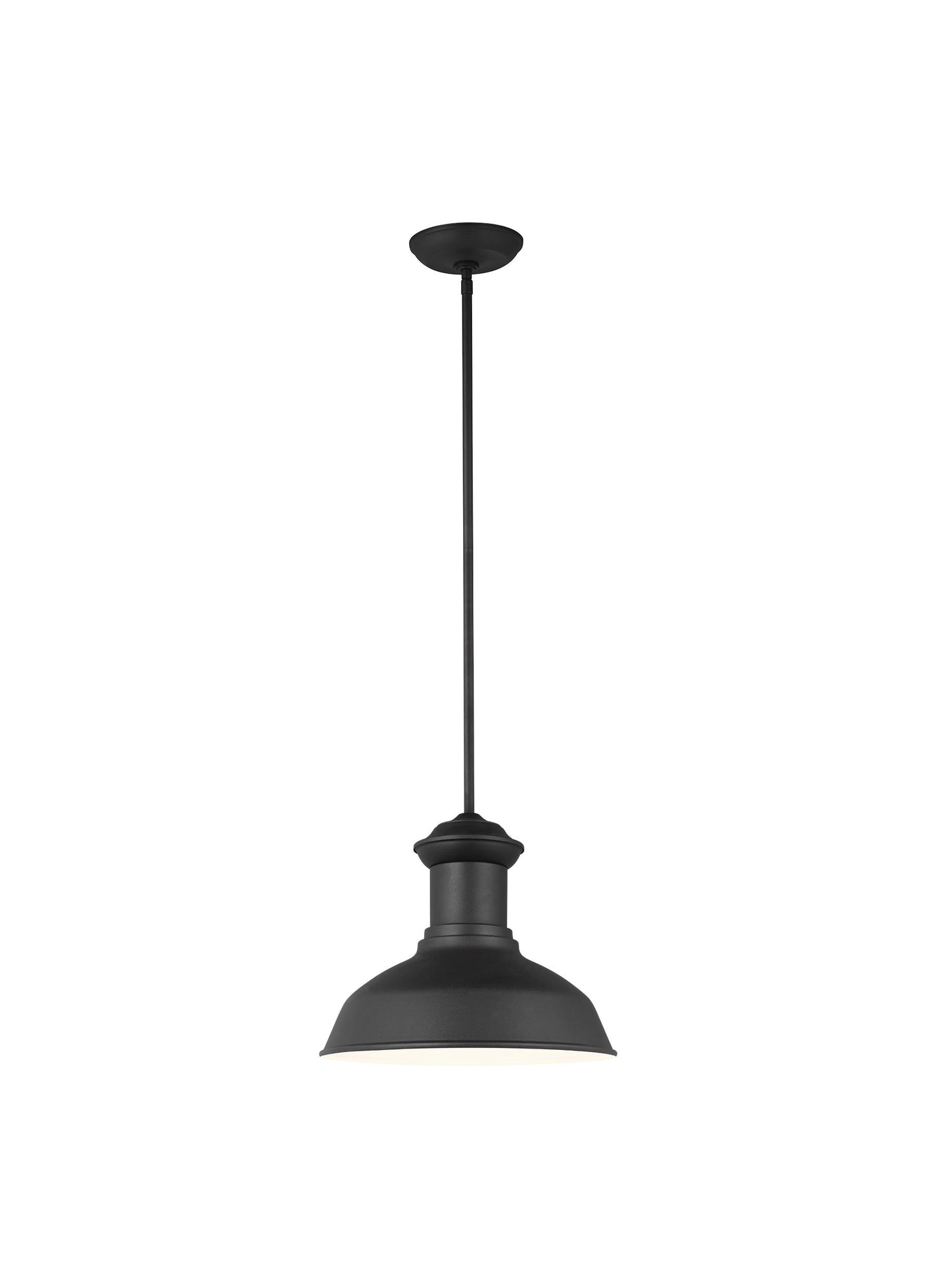 Fredricksburg traditional 1-light outdoor exterior Dark Sky compliant ceiling hanging pendant in black finish