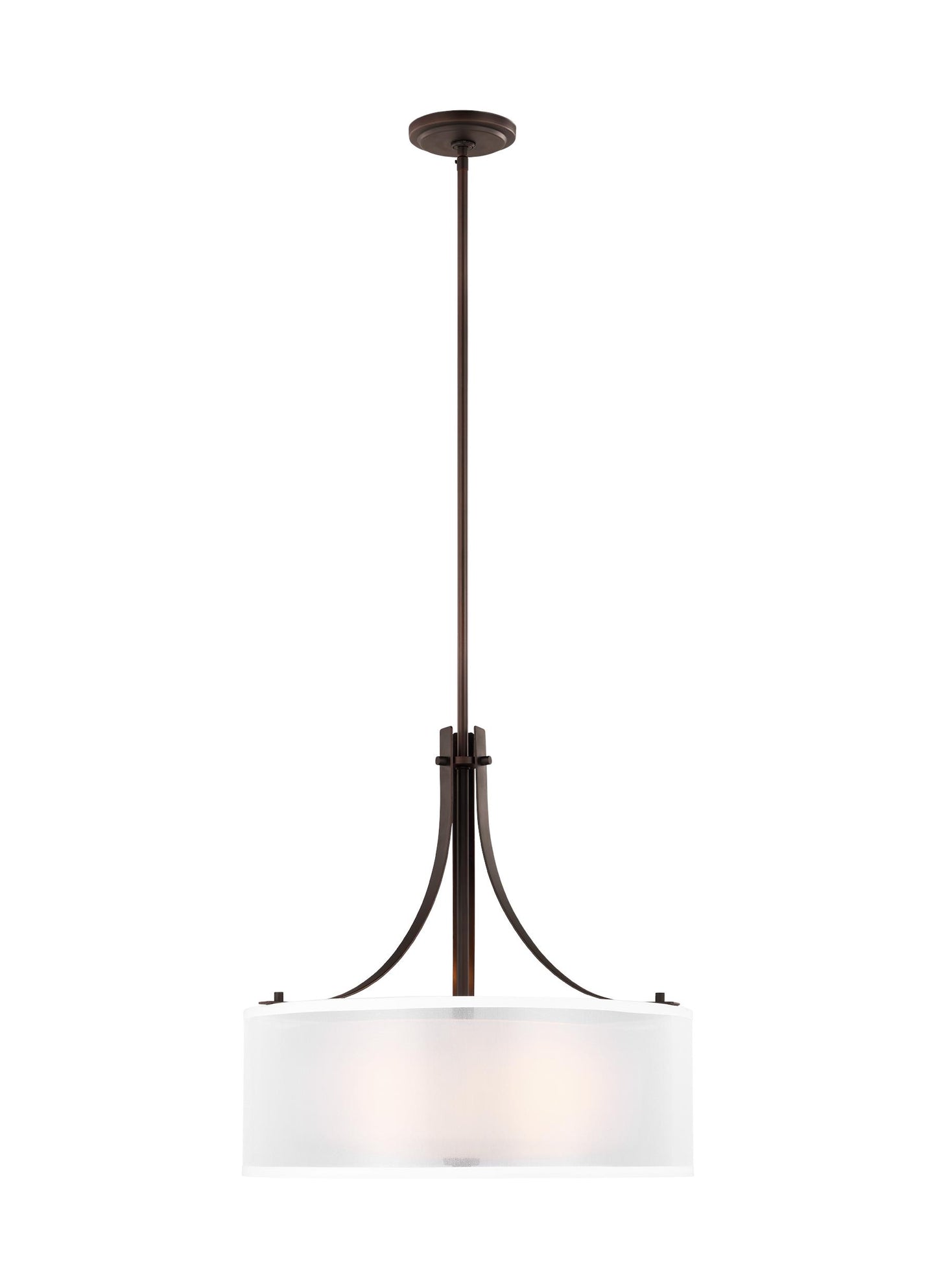 Elmwood Park traditional 3-light indoor dimmable ceiling pendant hanging chandelier pendant light in bronze finish with sa...