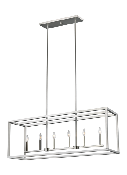 Moffet Street Six Light Island Pendant