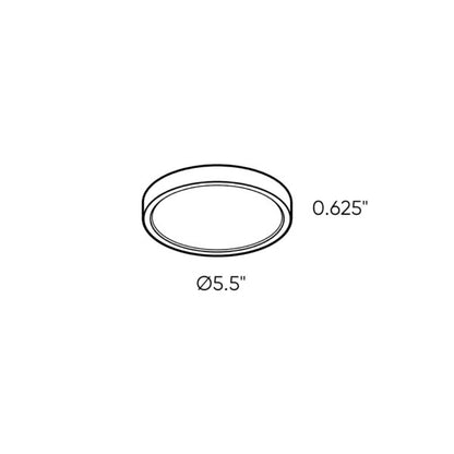 5 Inch Slim Round LED Flush Mount