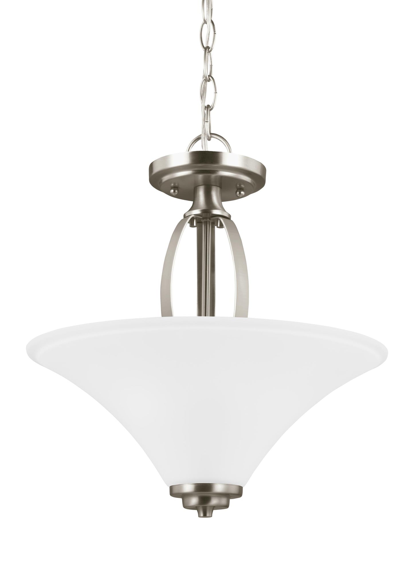 Metcalf Two Light Semi-Flush Convertible Pendant