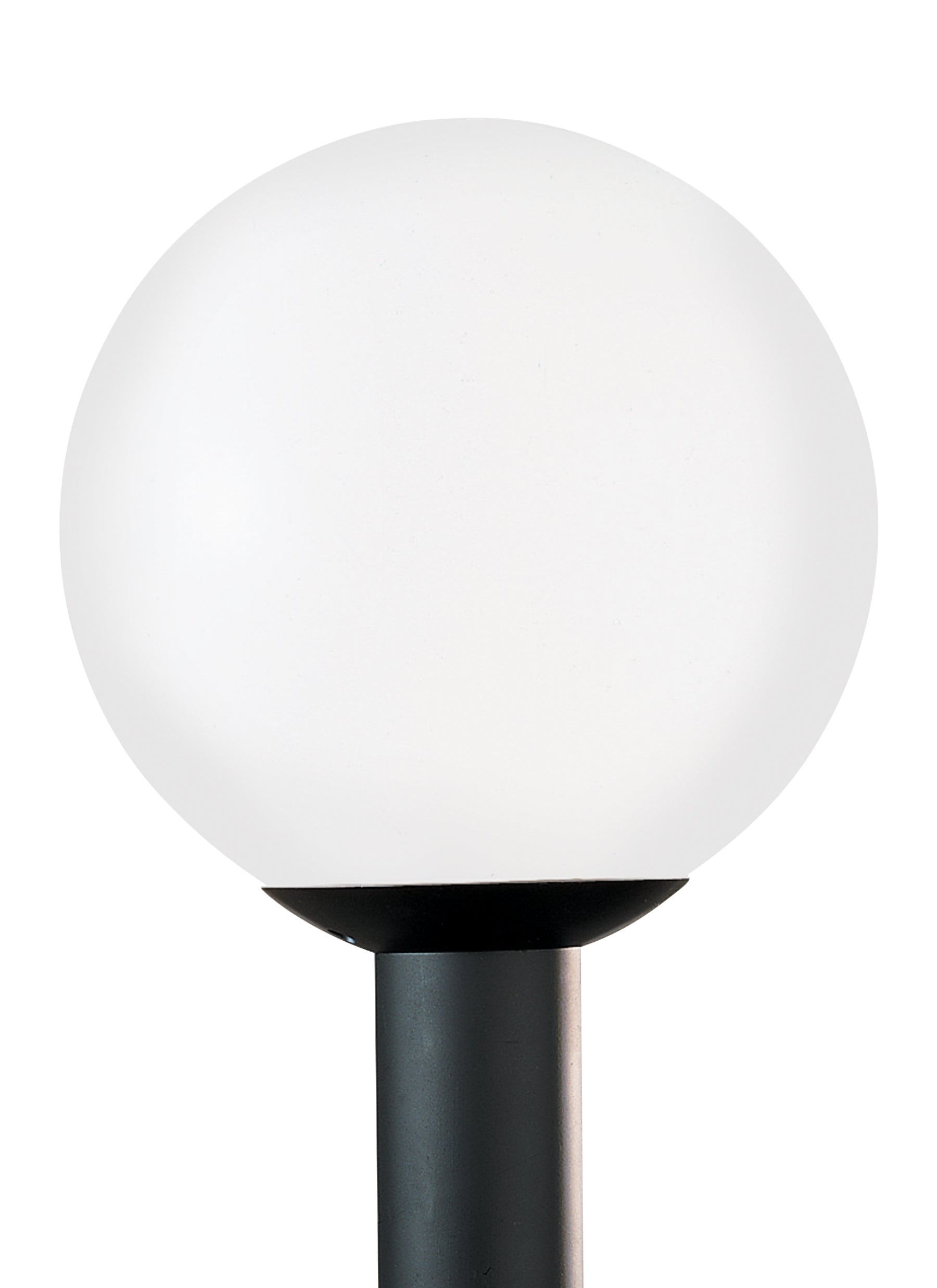 Outdoor Globe traditional 1-light outdoor exterior medium post lantern in white finish with white plastic acrylic diffuser