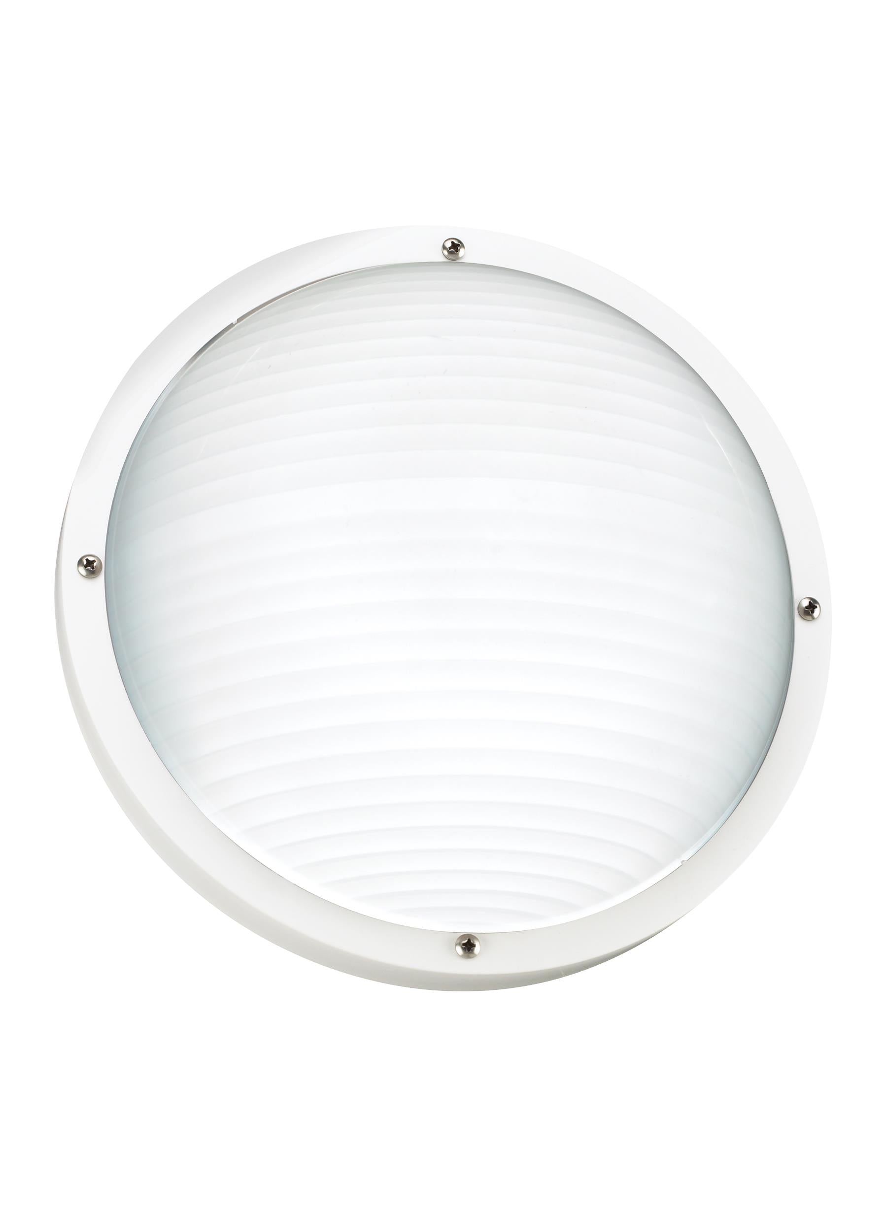 Bayside traditional 1-light outdoor exterior wall or ceiling mount in white finish with frosted white diffuser