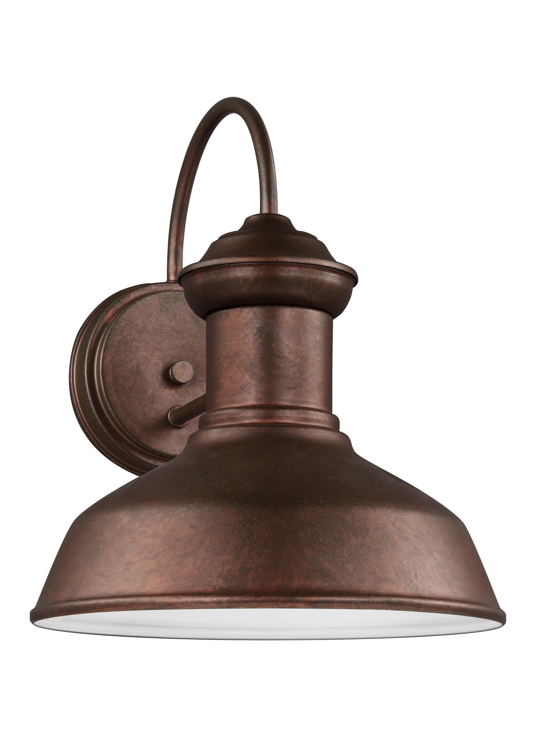 Fredricksburg traditional 1-light outdoor exterior Dark Sky compliant small wall lantern sconce in weathered copper finish