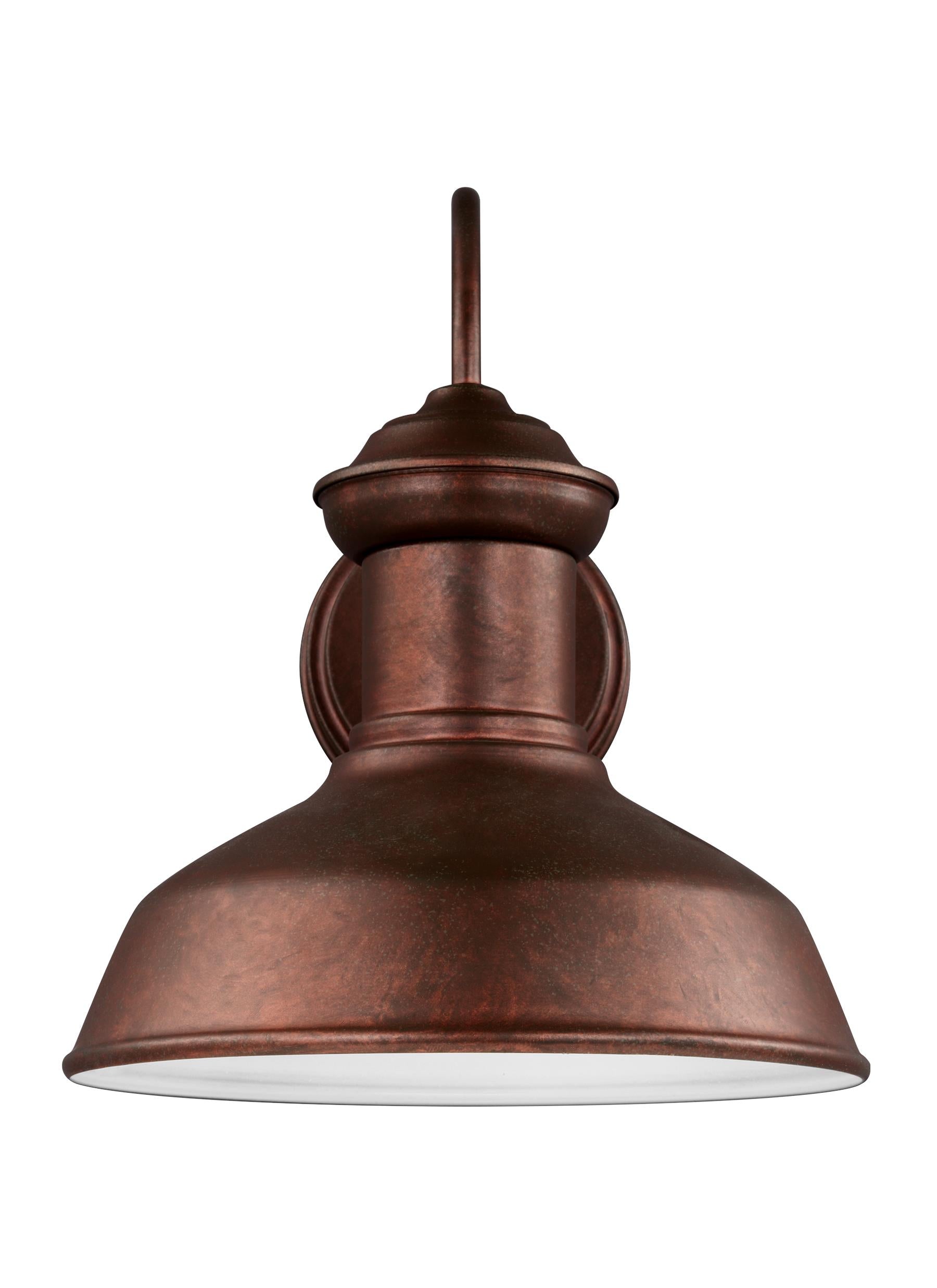 Fredricksburg traditional 1-light outdoor exterior Dark Sky compliant small wall lantern sconce in weathered copper finish