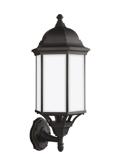 Sevier traditional 1-light outdoor exterior large uplight outdoor wall lantern sconce in antique bronze finish with satin ...
