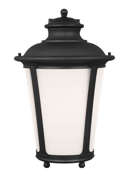 Cape May traditional 1-light outdoor exterior extra large 20'' tall wall lantern sconce in black finish with etched white ...