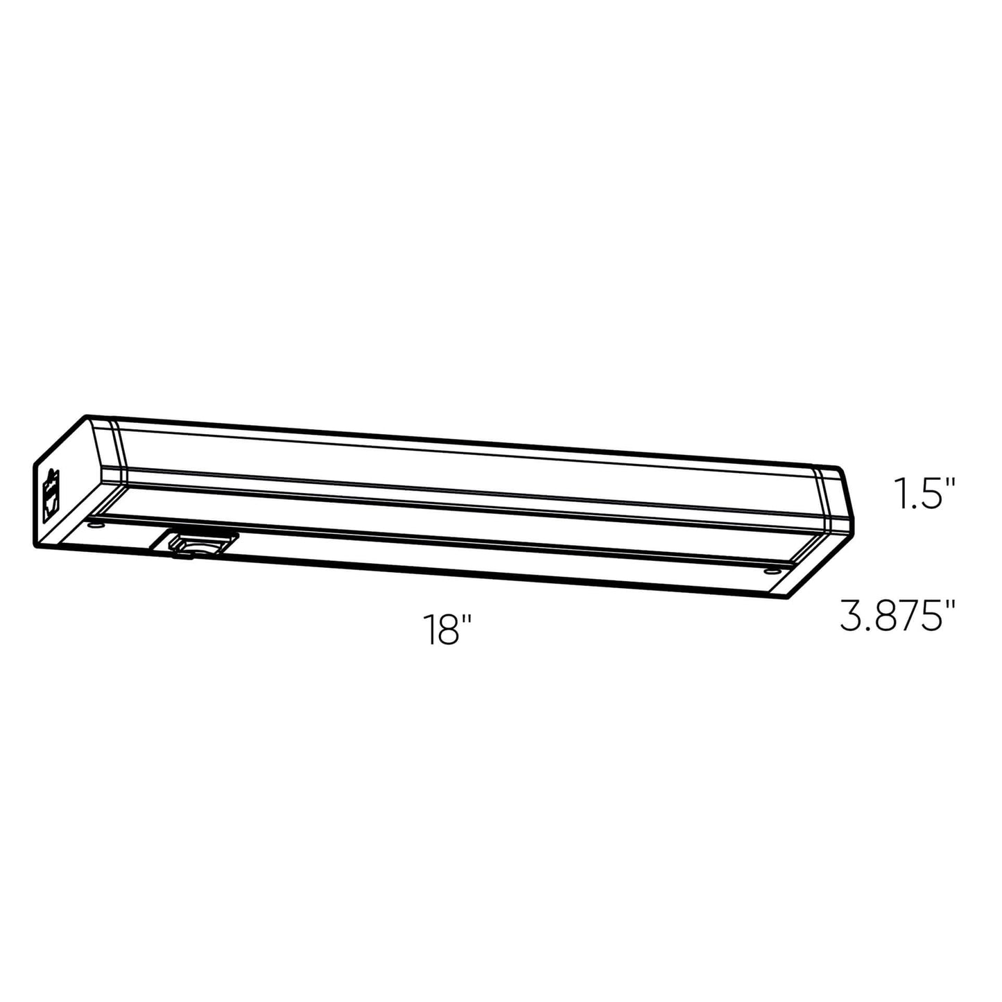 18 Inch CCT Hardwired Linear Under Cabinet Light