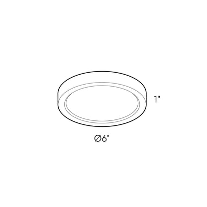 Round LED flushmount