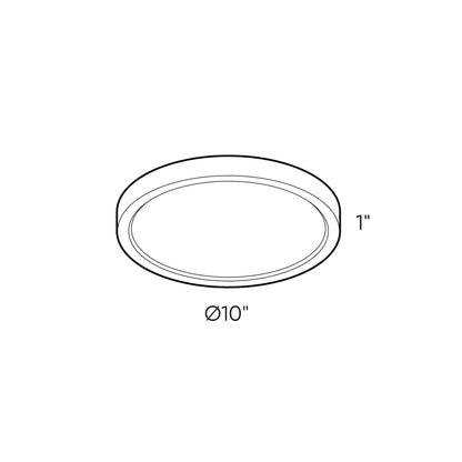 10 Inch Round Indoor/Outdoor LED Flush Mount