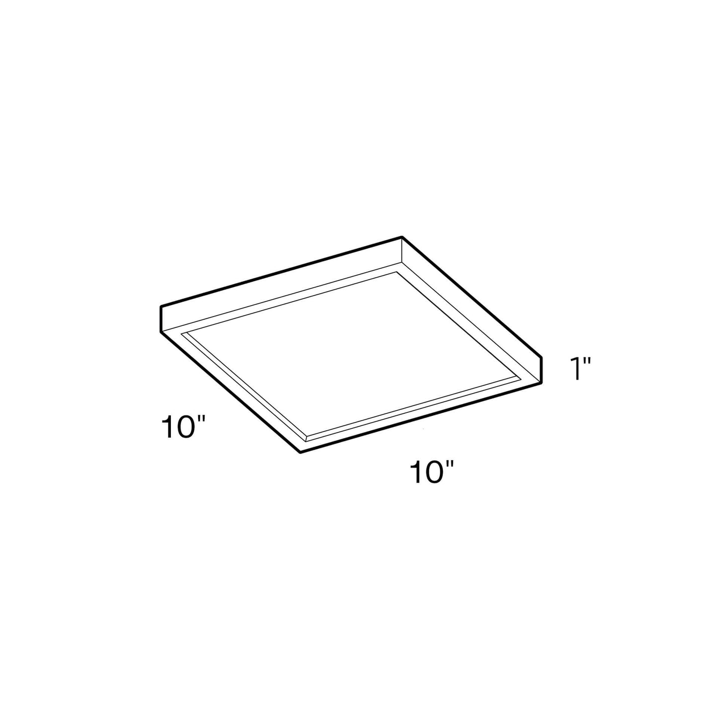 10 Inch Square Indoor/Outdoor LED Flush Mount