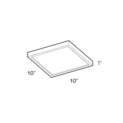 10 Inch Square Indoor/Outdoor LED Flush Mount