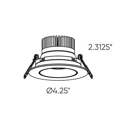 Smart 3.5'' gimbal recessed downlight BLE mesh