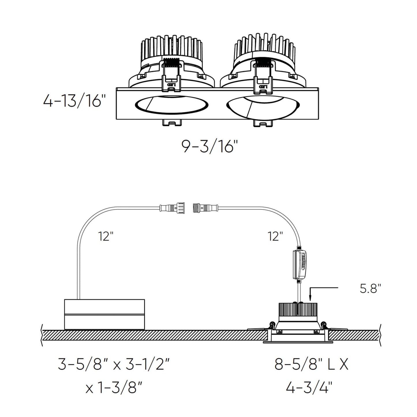 Double GBR35 Recessed 5 CCT