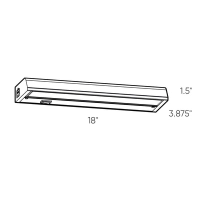 18 Inch Hardwired LED Under Cabinet Linear Light