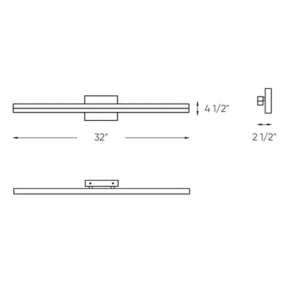 32 Inch CCT LED Linear Vanity Light