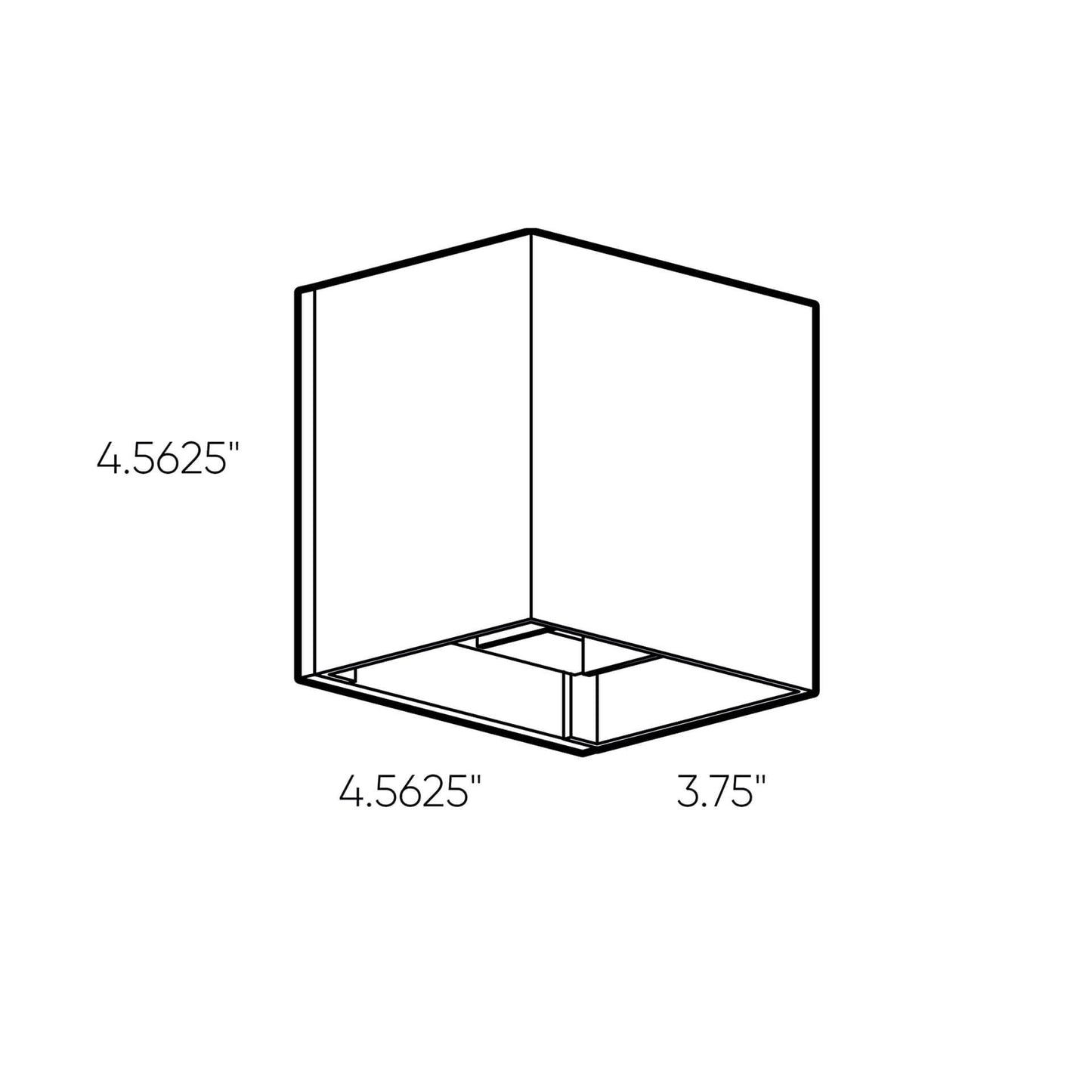 4 Inch Square Directional Up/Down LED Wall Sconce