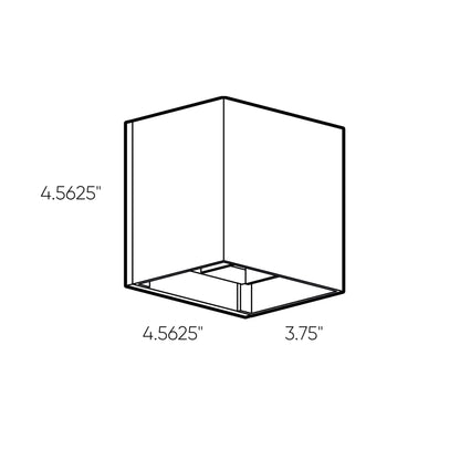 4 Inch Square Directional Up/Down LED Wall Sconce