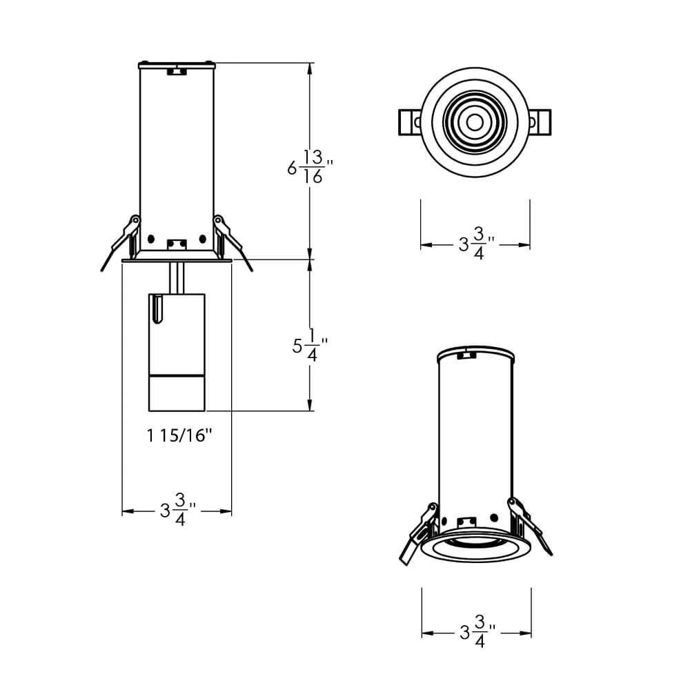 3 Inch 5CCT Multi Functional Recessed Light with Adjustable Head