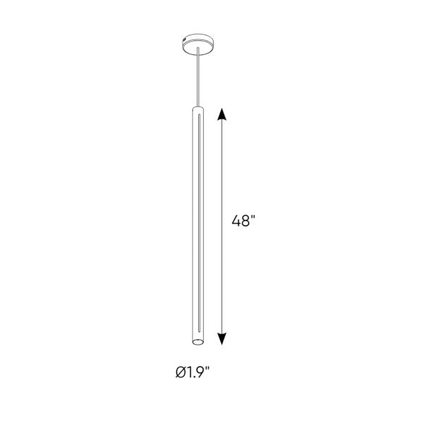 48 Inch CCT LED Duo-Light Cylinder Pendant