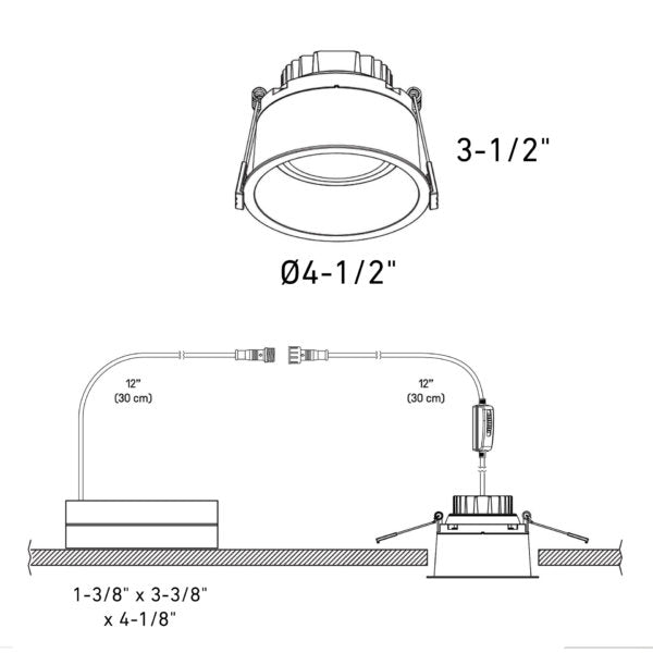 4 Inch CCT Round Indoor/Outdoor Regressed Gimbal Down Light