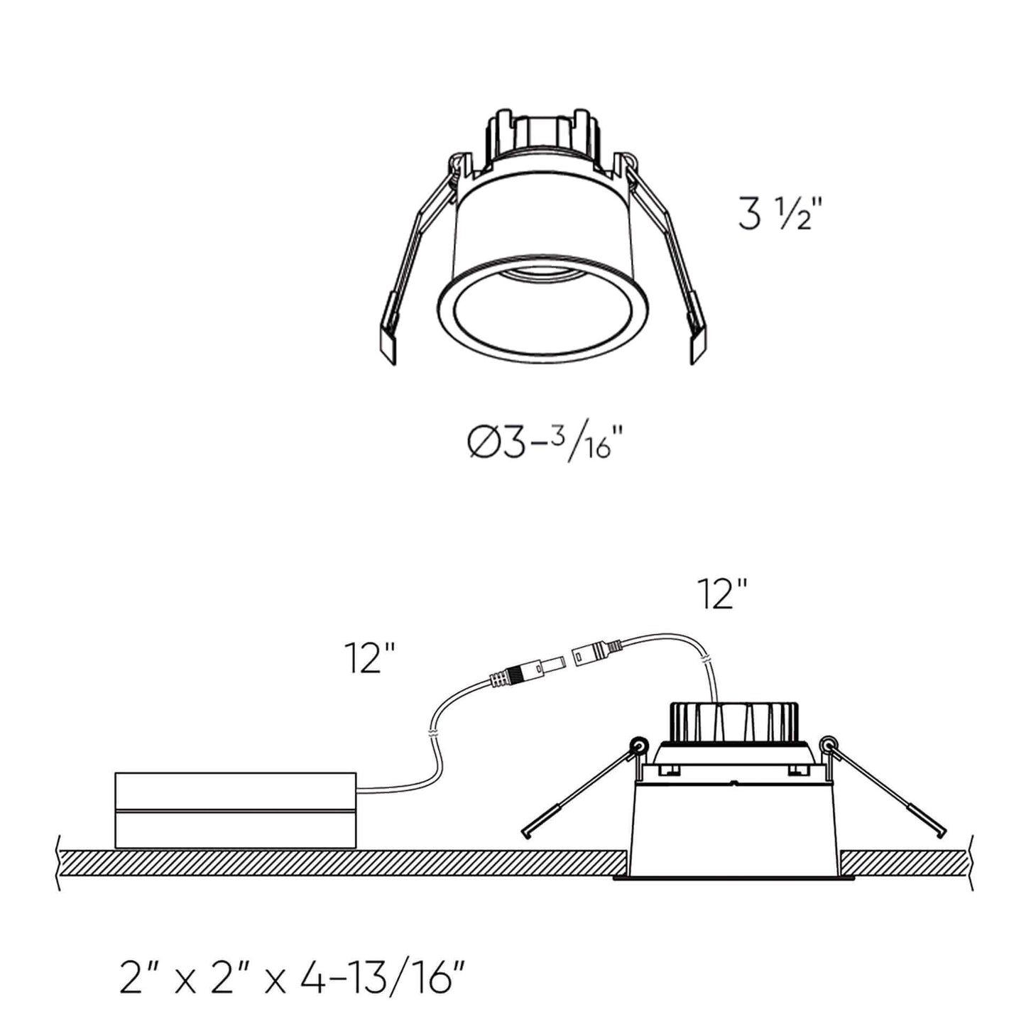 2 Inch CCT Round Indoor/Outdoor Regressed Gimbal Down Light