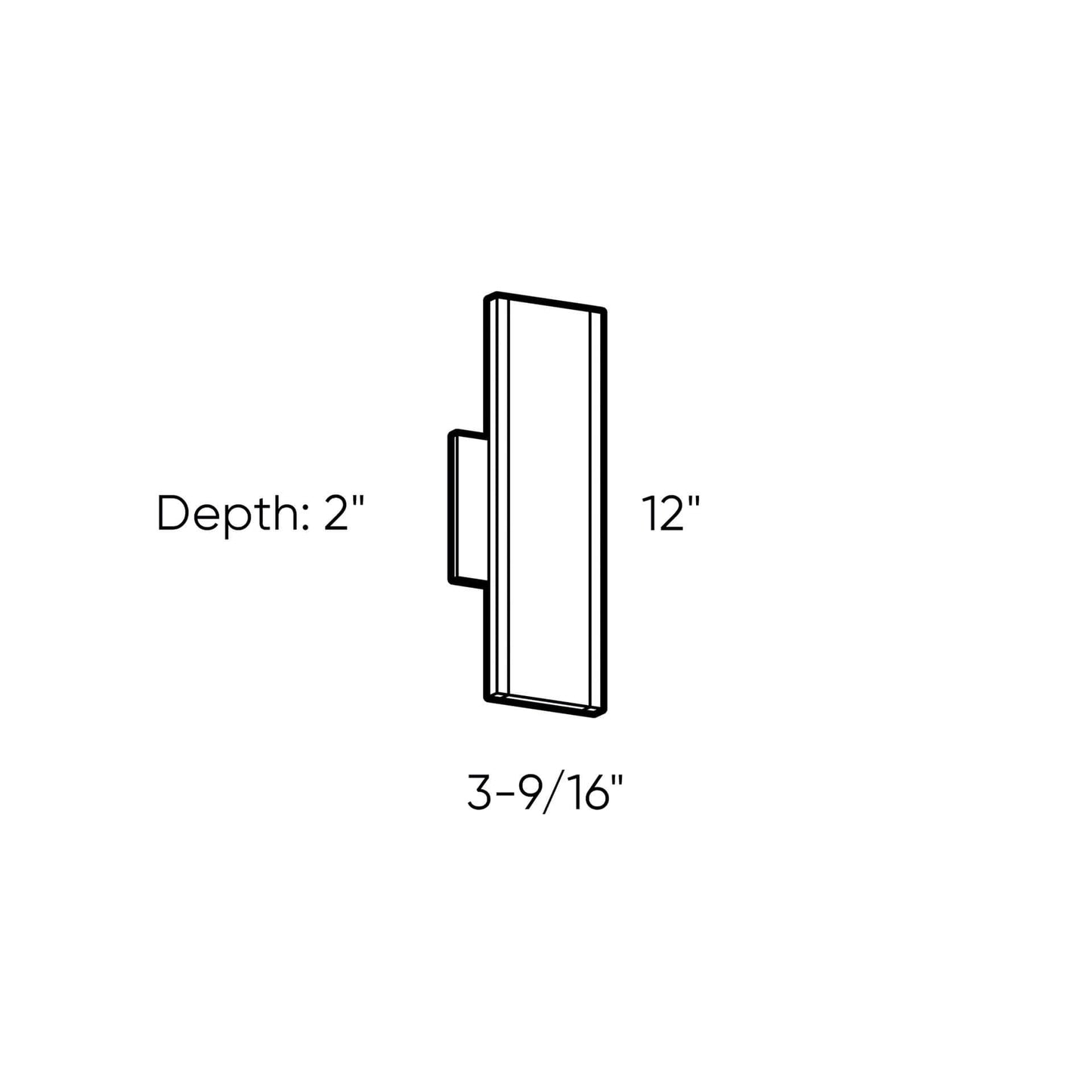 12 Inch Rectangular LED Wall Sconce