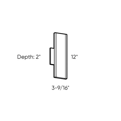 12 Inch Rectangular LED Wall Sconce